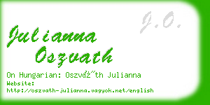 julianna oszvath business card